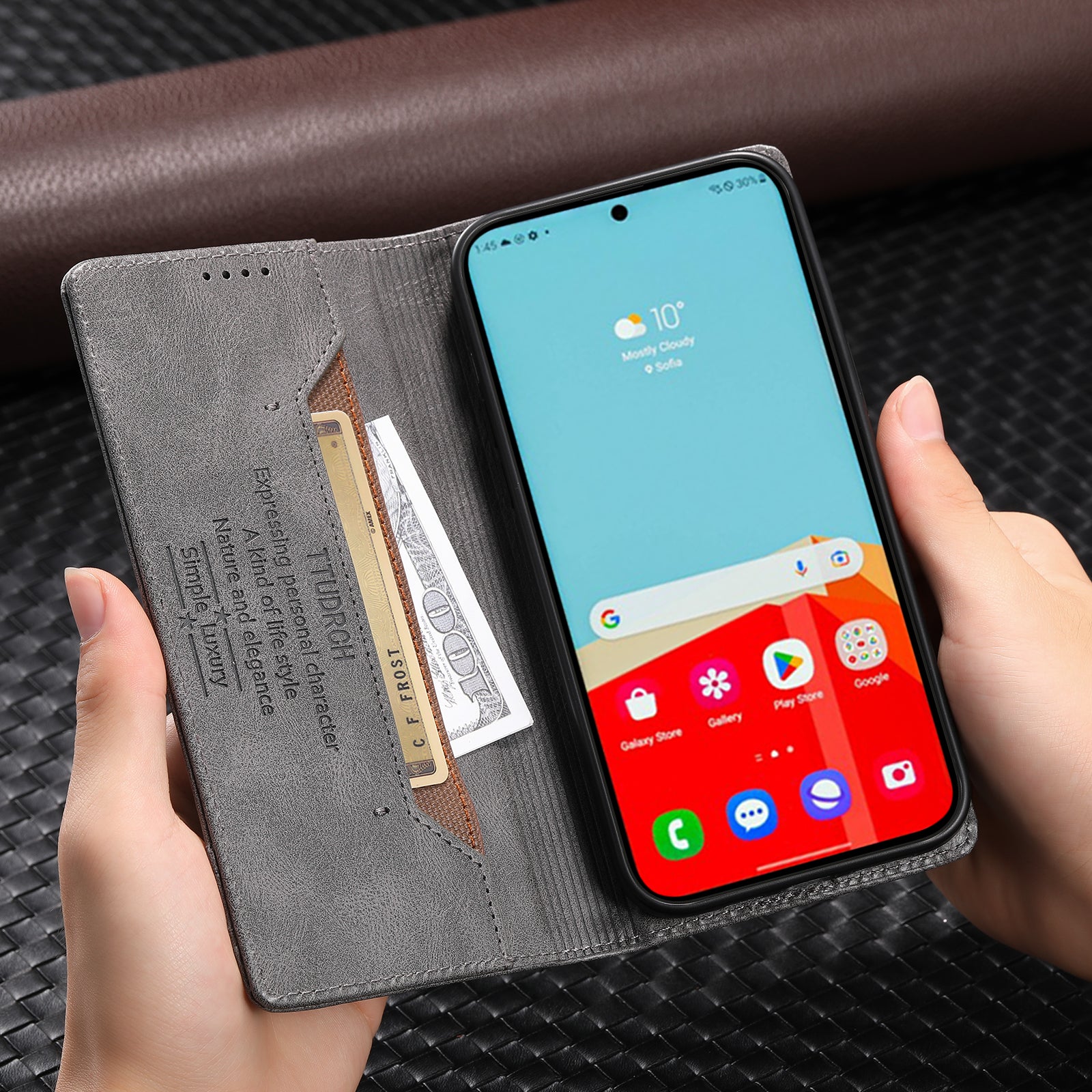 TTUDRCH Style 007 Leather Case for Samsung Galaxy S20 FE / S20 FE 5G / S20 FE 2022 / S20 Lite RFID Blocking Stand Wallet Cover - Grey TTUDRCH Style 007 Leather Case for Samsung Galaxy S20 FE / S20 FE 5G / S20 FE 2022 / S20 Lite RFID Blocking Stand Wallet Cover - Grey